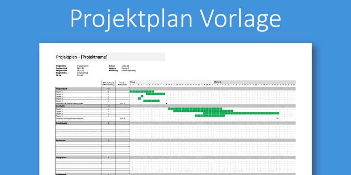 Projektplan Vorlage Header