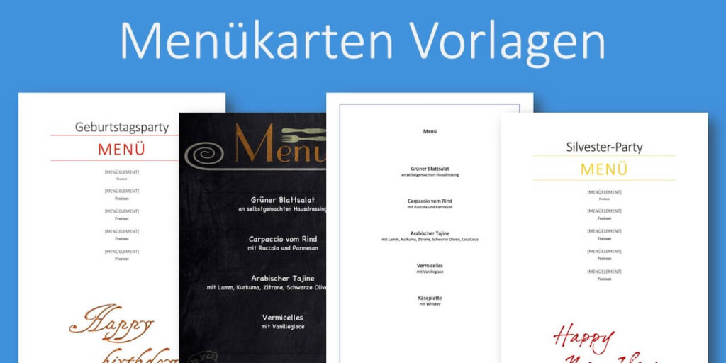 Menükarten & Speisekarten Vorlagen | kostenlos downloaden | Vorla.ch