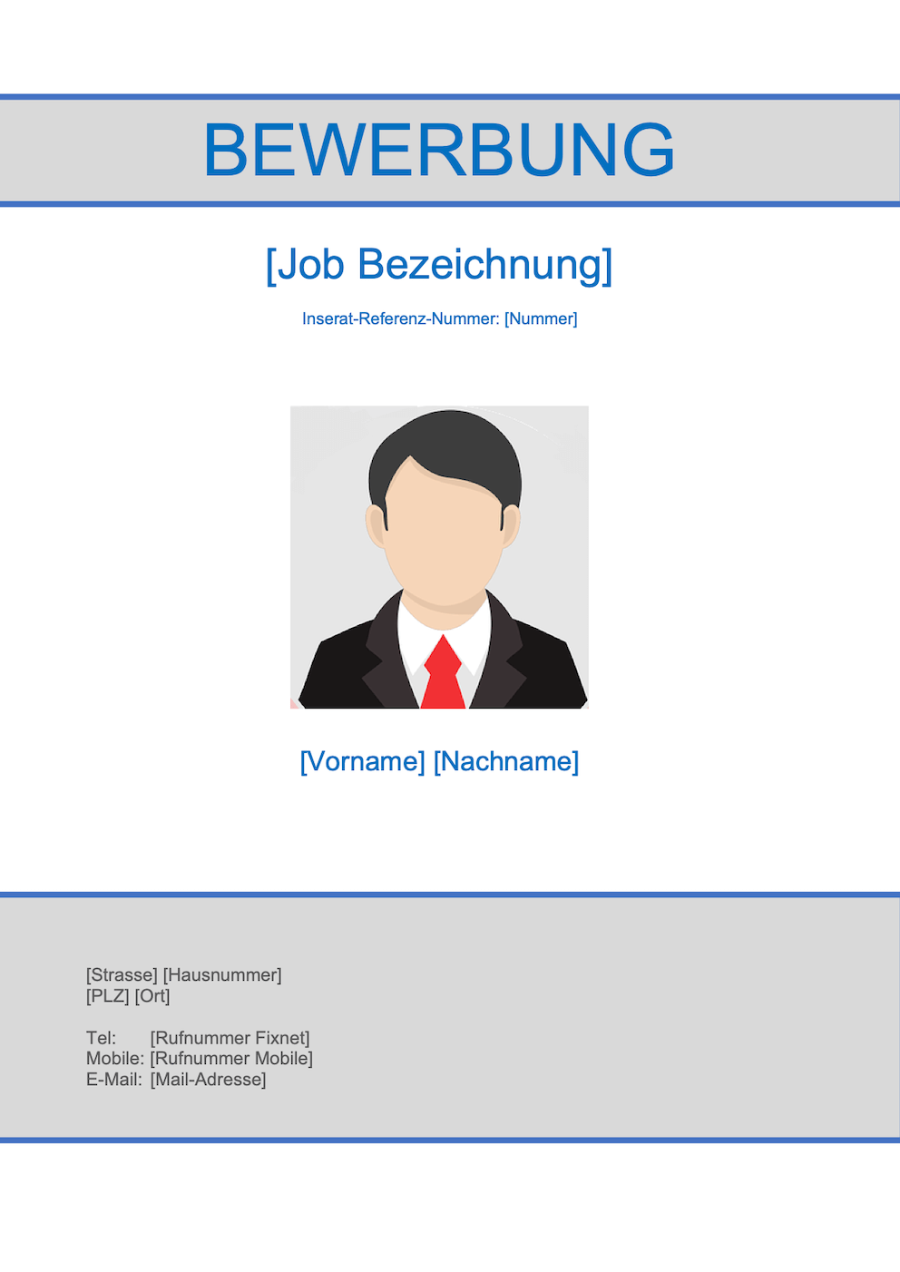 Deckblatt Vorlage Bewerbung 4