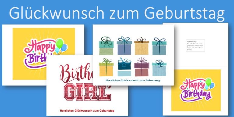 Geburtstagskarten zum Ausdrucken - kostenlose Vorlagen
