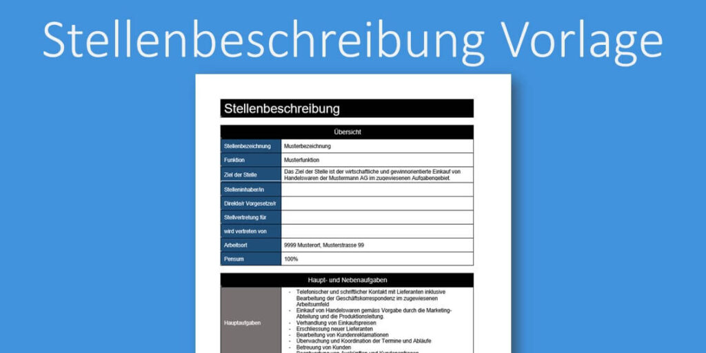 Stellenbeschreibung Vorlage im Word-Format Header