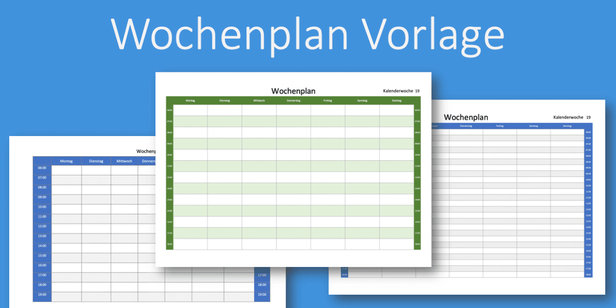 Wochenplan Vorlage