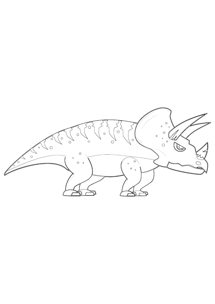 Ausmalbild Donisaurier Triceratops