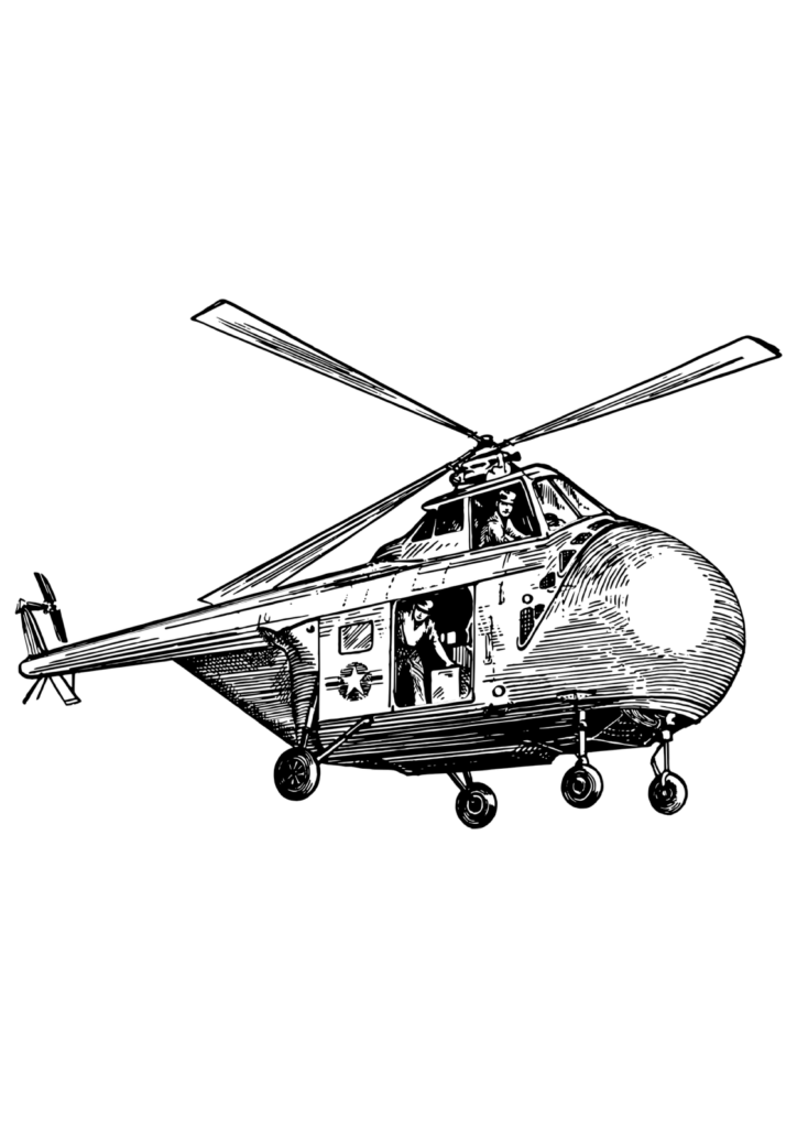 Ausmalbilder Helikopter
