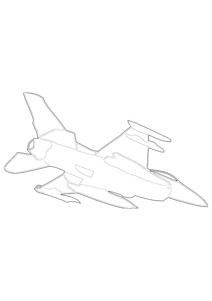 Malvorlage Kampfjet F16
