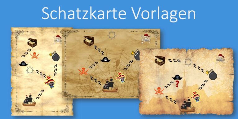 Schatzkarte Vorlage zum Ausdrucken und selber machen - Vorla.ch