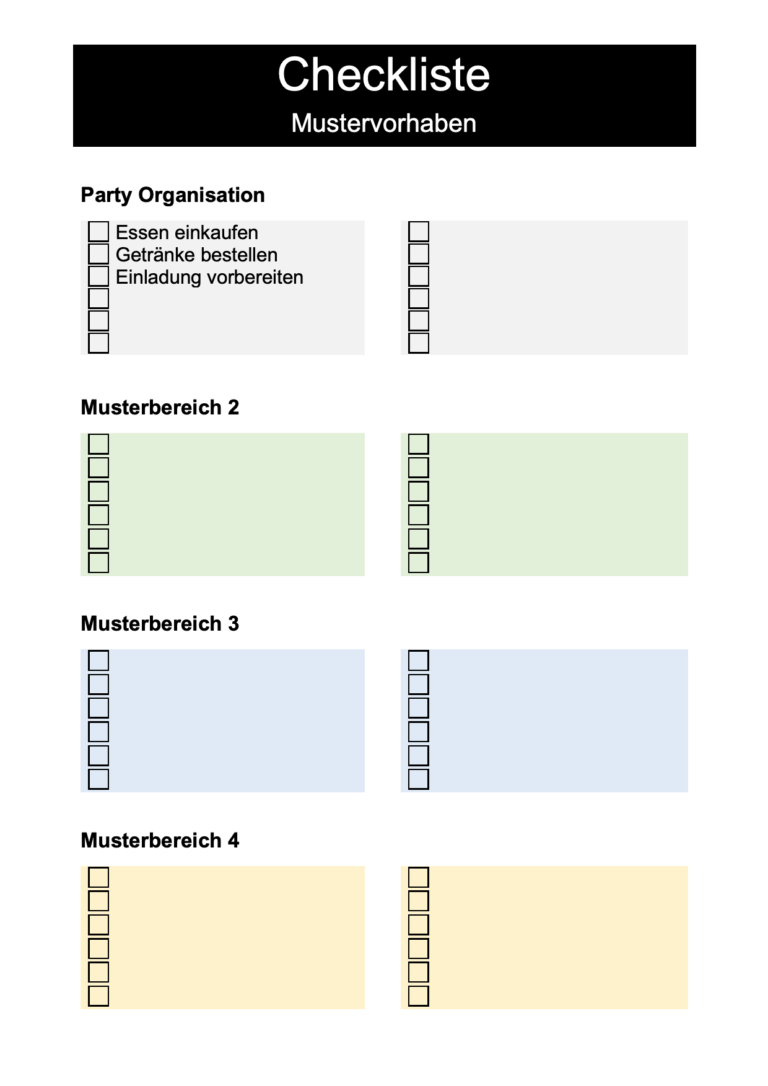 Checkliste Vorlage Im Word-Format Kostenlos Downloaden