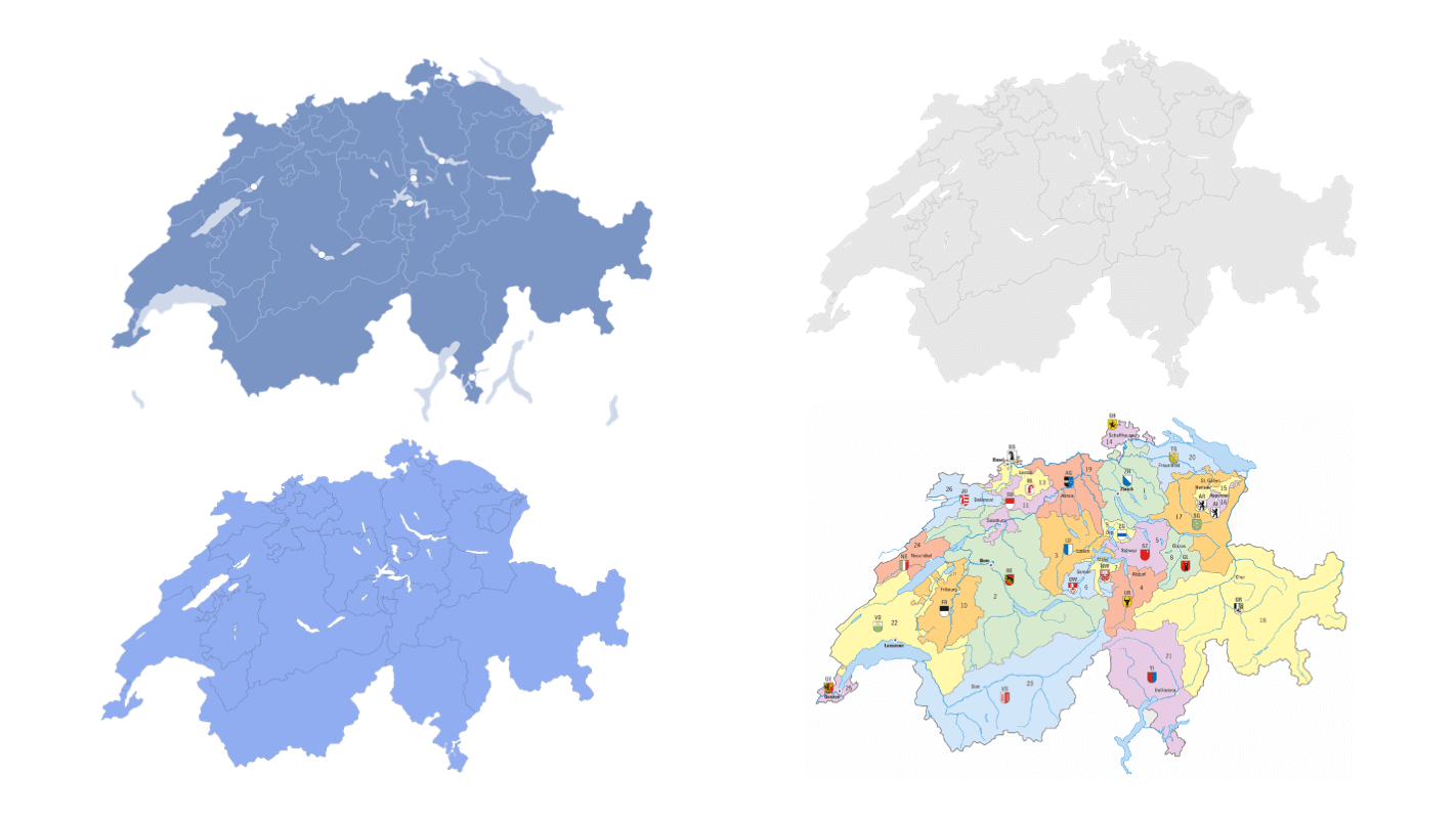 Schweizerkarte mit Kantone