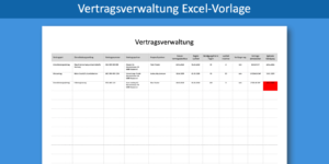Vertragsverwaltung Excel Header