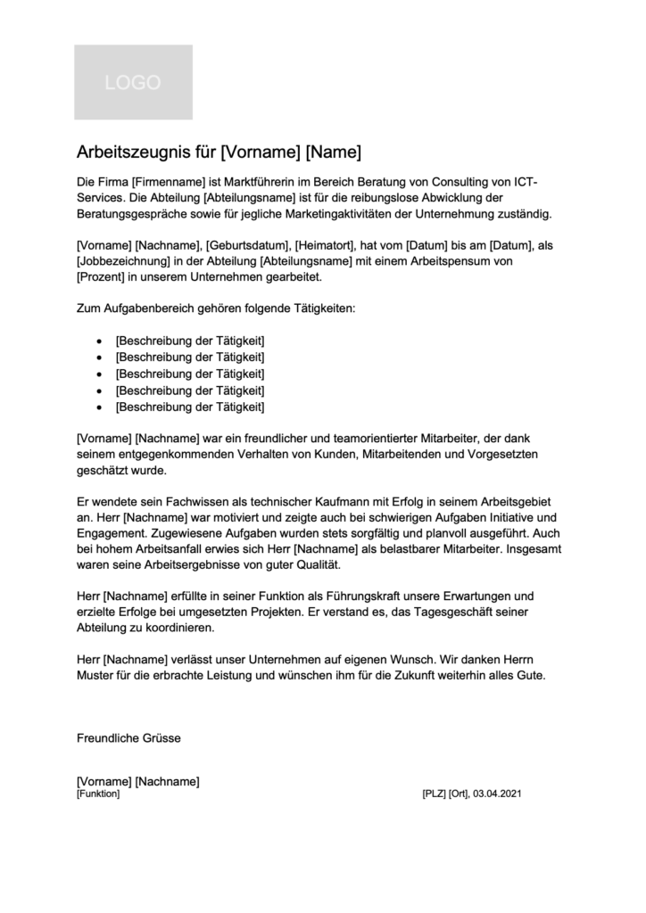 Arbeitszeugnis Bürokauffrau Sehr Gut Muster Kostenlos Arbeitszeugnis Vorlage & Muster - kostenlose Word-Vorlagen