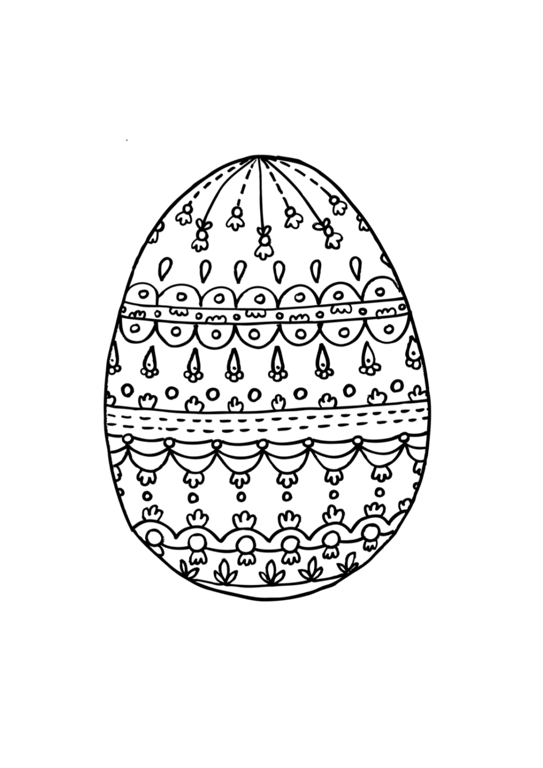 Osterei Vorlage zum Ausdrucken (PDF & Word) - Vorla.ch