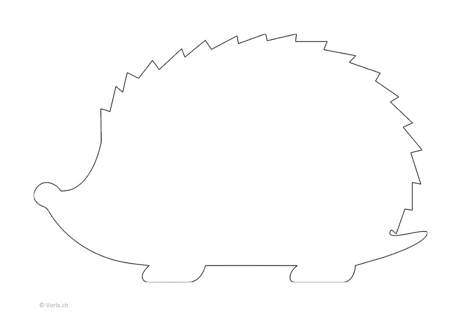 Igel Vorlage zum Ausdrucken und basteln - Vorla.ch