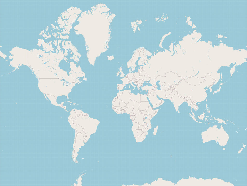 Weltkarte mit Länderumriss