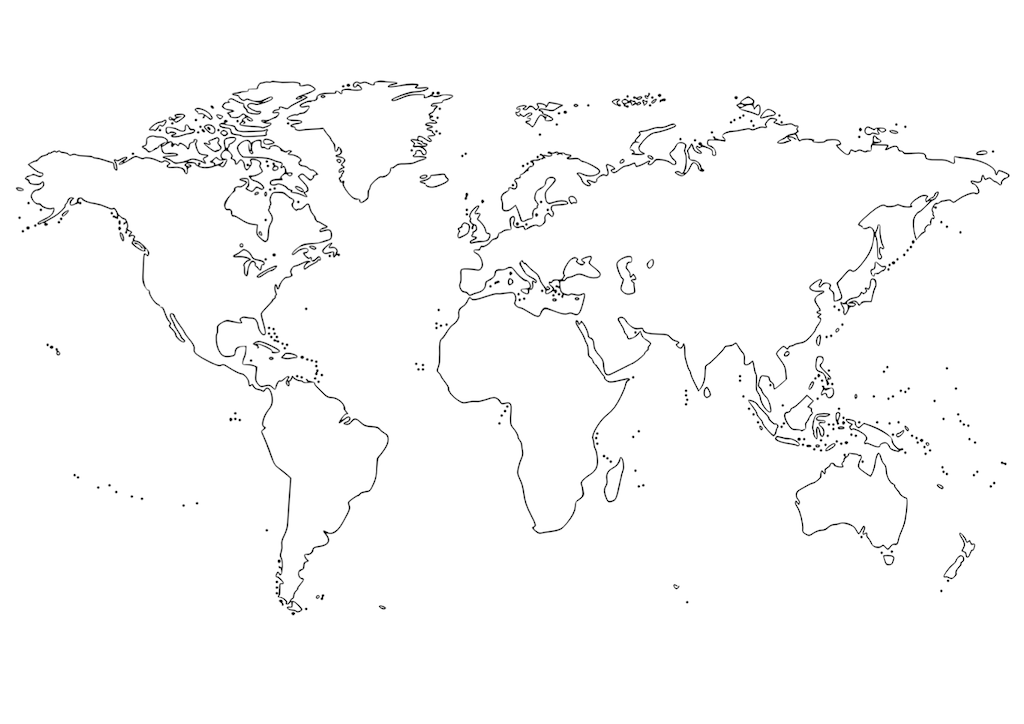 Weltkarte zum Ausdrucken