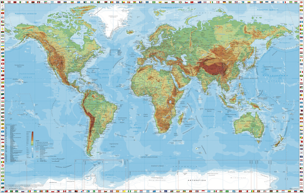 Weltkarte - Landkarte der Welt