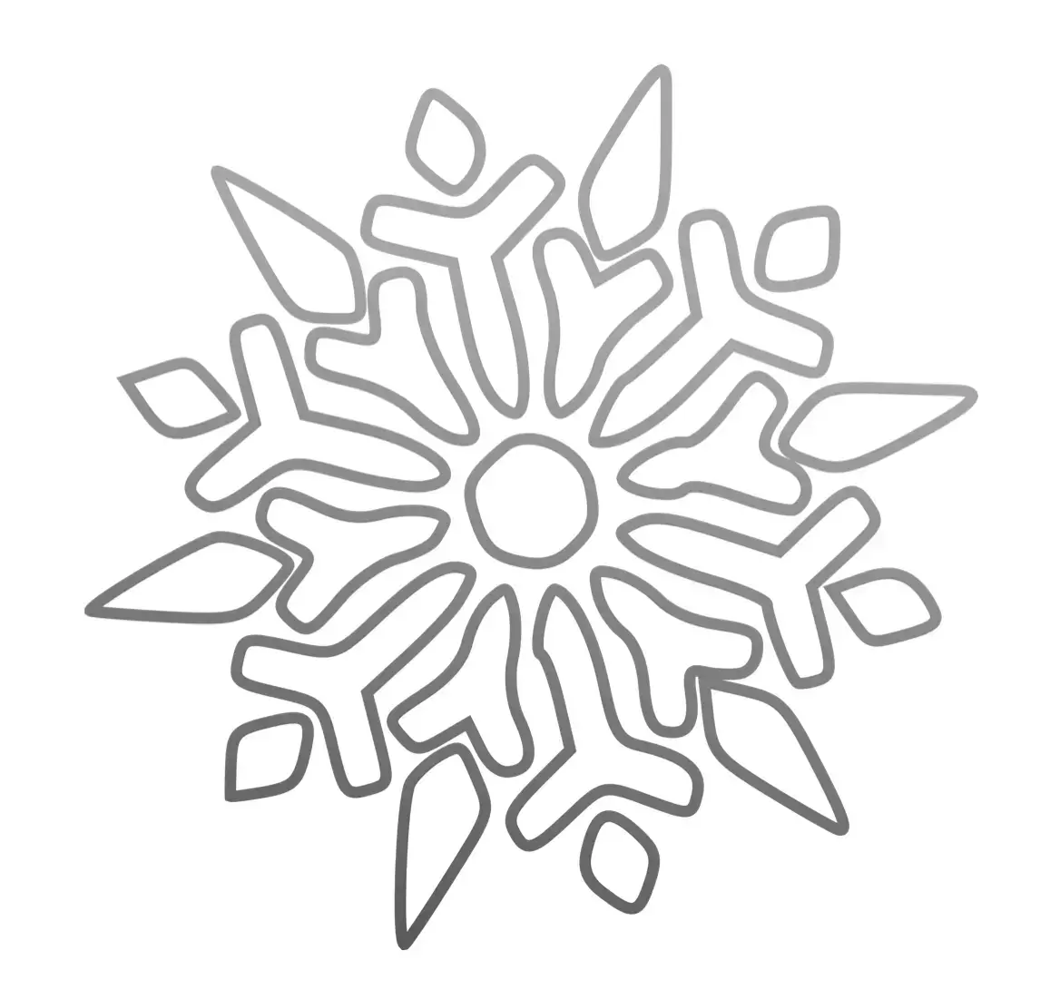 Schneespray-Schablone: Schneeflocke als Fensterdekoration