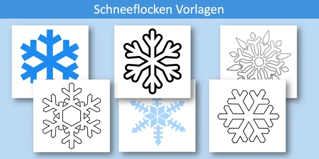 Schneeflocken Vorlagen Header