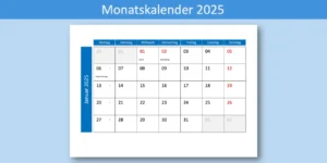 Monatskalender 2025