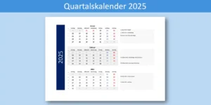 Quartalskalender 2025 Schweiz