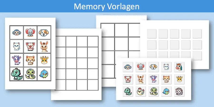 Memory Vorlage zum Ausdrucken Headergrafik