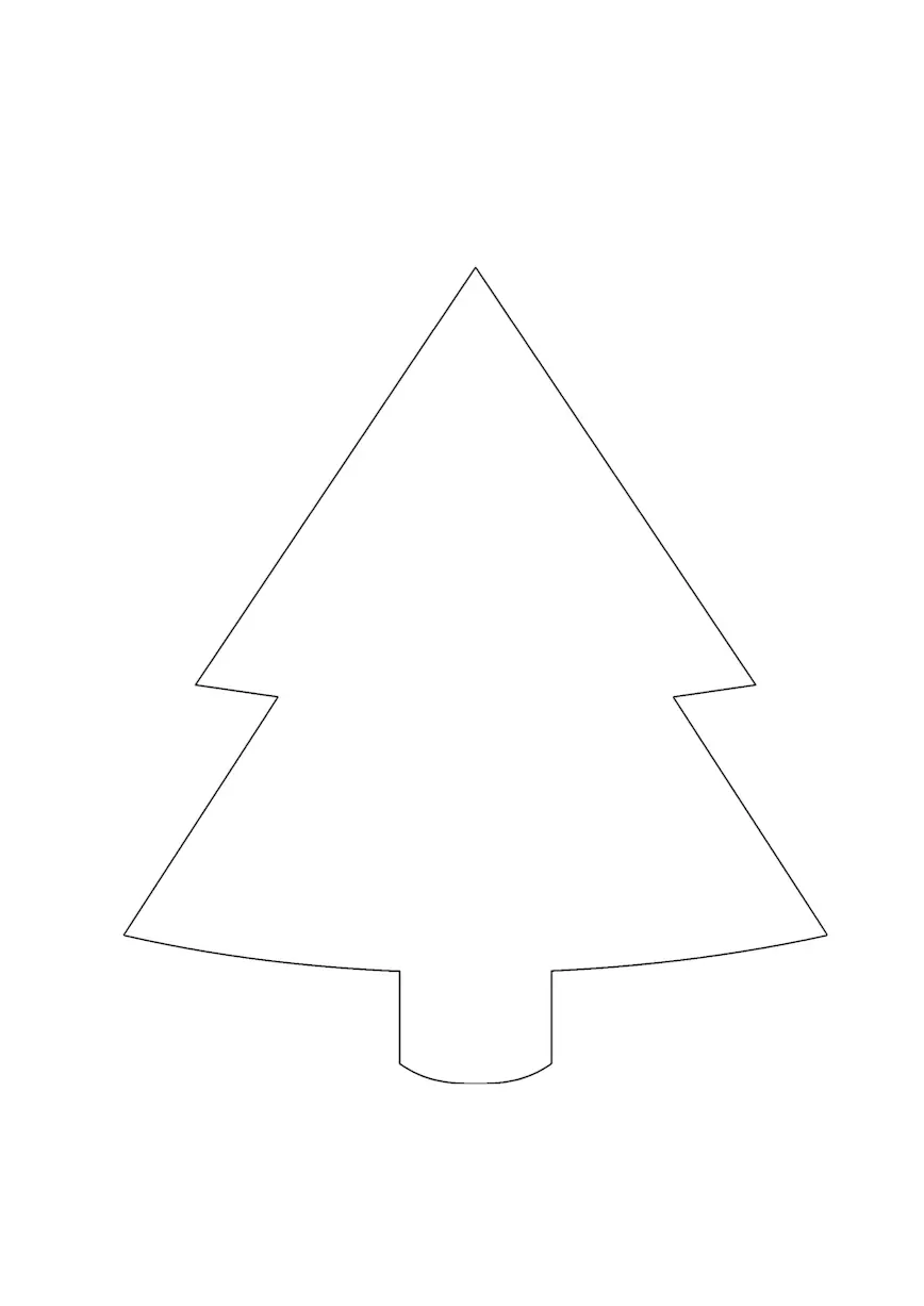Einfache Tannenbaum Vorlage