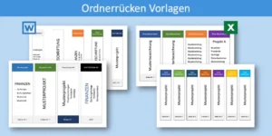 Ordnerrücken Vorlagen Word und Excel