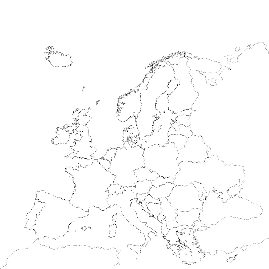 Europakarte Umrisskarte
