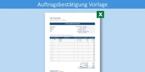 Auftragsbestätigung Vorlage für Excel