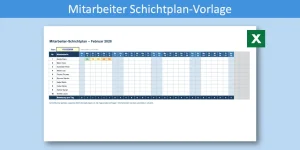 Mitarbeiter-Schichtplan-Vorlage für Excel