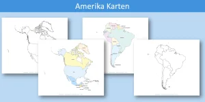 Amerika Karte Amerika-Karten zum Ausdrucken